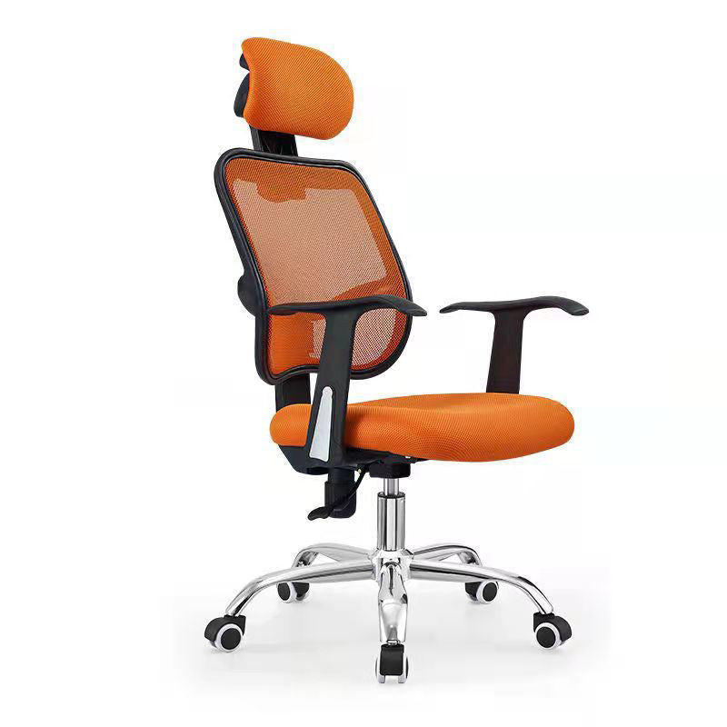 Modern Desk Chair with Mid Back and Headrest Home Office Chair Clearhalo 'furn' 'furn_office_chair' 'Furniture' 'Office Chairs' 'Office Furniture' 'office_chair' 5510436