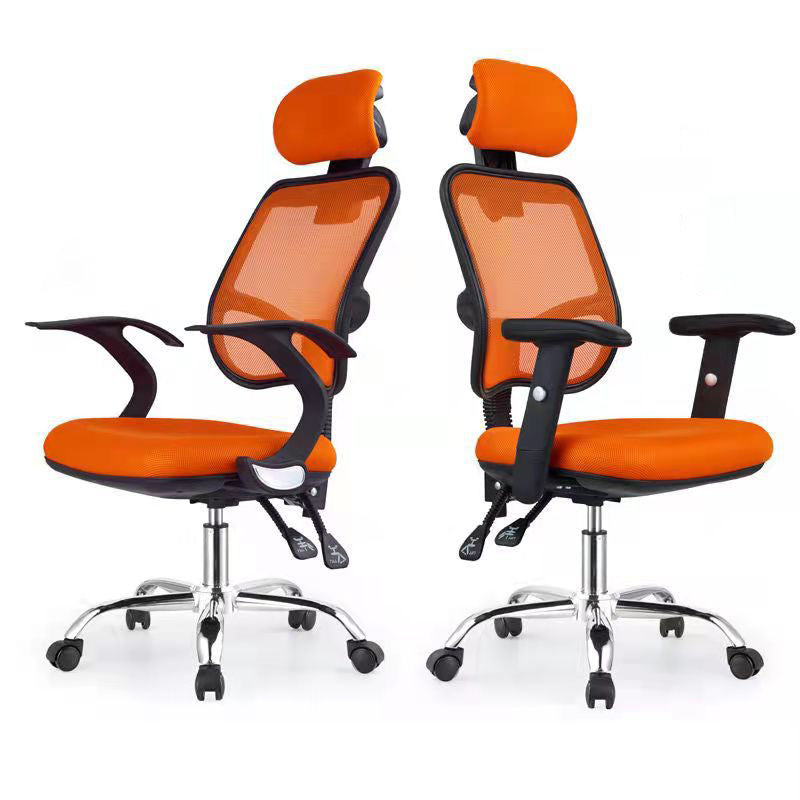 Modern Desk Chair with Mid Back and Headrest Home Office Chair Clearhalo 'furn' 'furn_office_chair' 'Furniture' 'Office Chairs' 'Office Furniture' 'office_chair' 5510437