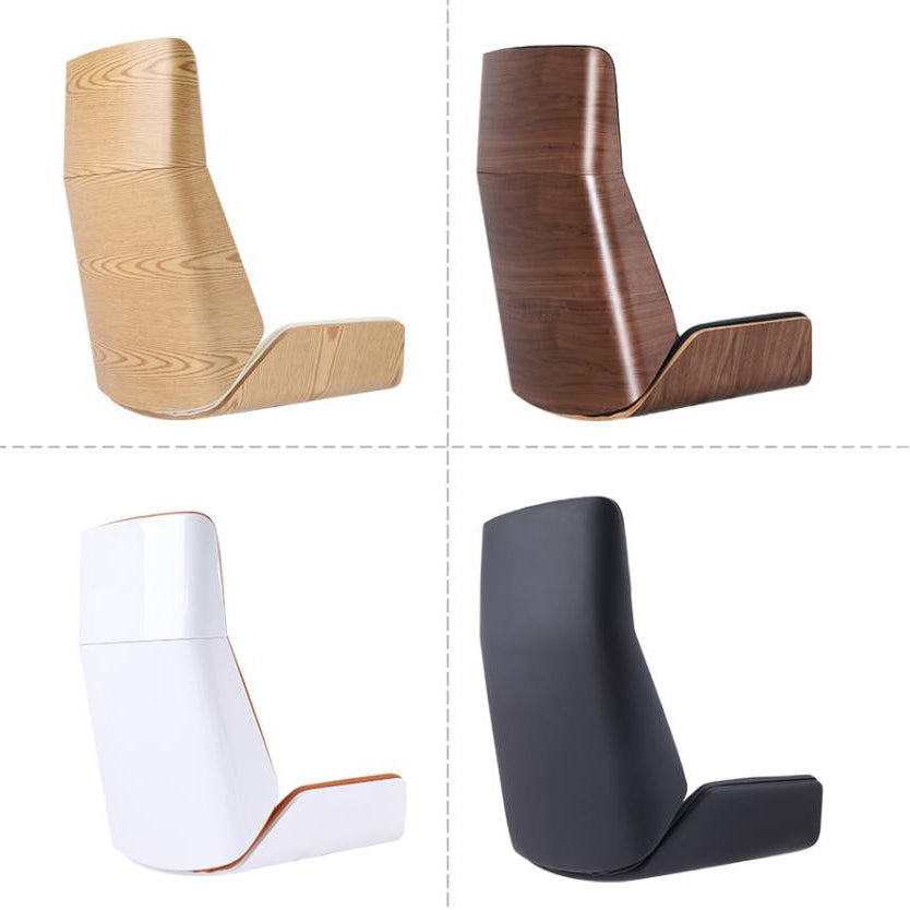 Silla de tareas de cuero falso marco de metal cromado silla de oficina moderna