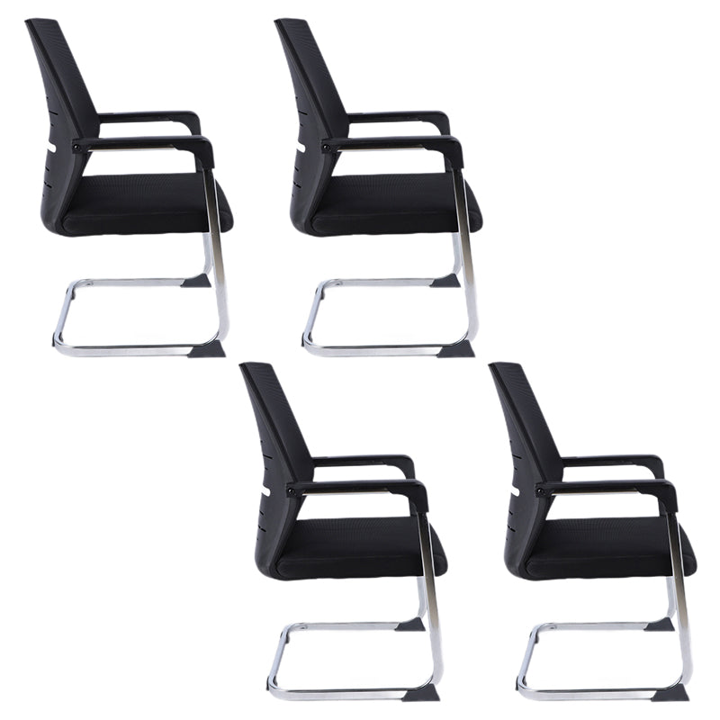 Moderne Style Mesh Task Stuhl mittlerer Rücken ergonomisch ohne Räder Bürostuhl