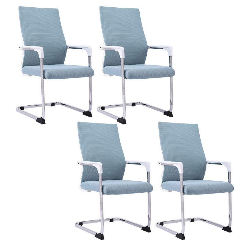 Moderne Style Mesh Task Stuhl mittlerer Rücken ergonomisch ohne Räder Bürostuhl