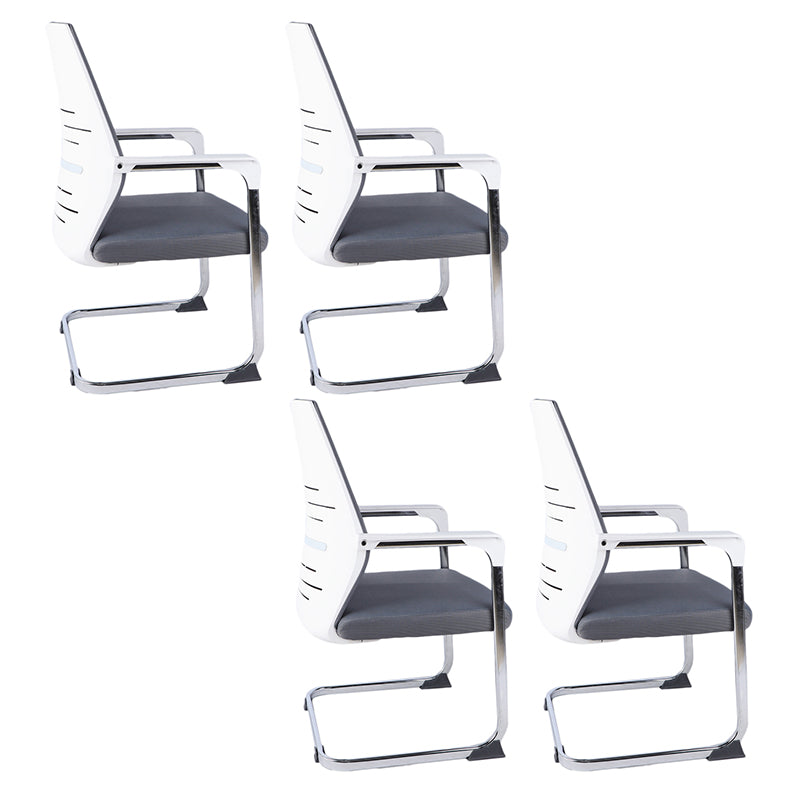 Moderne Style Mesh Task Stuhl mittlerer Rücken ergonomisch ohne Räder Bürostuhl