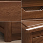 Solid Wood 20" Bed Nightstand 2-Drawer Walnut Modern Night Table