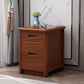 Solid Wood 20" Bed Nightstand 2-Drawer Walnut Modern Night Table