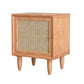 22 "H Cabinet de chevet en bois massif Porne comprenant une table de nuit moderne avec des jambes