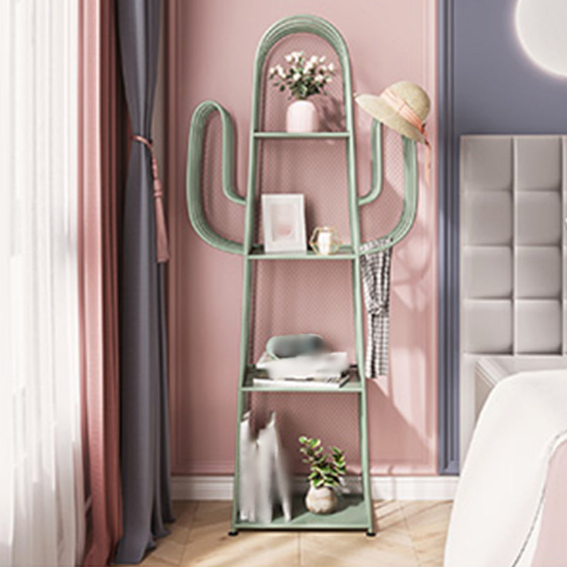 59" H Metal Nightstand Glam Iron 4-Shelf Open Storage Night Table Clearhalo 'Bedroom Furniture' 'furn' 'furn_night_stand' 'Furniture' 'night_stand' 'Nightstands' 5510711