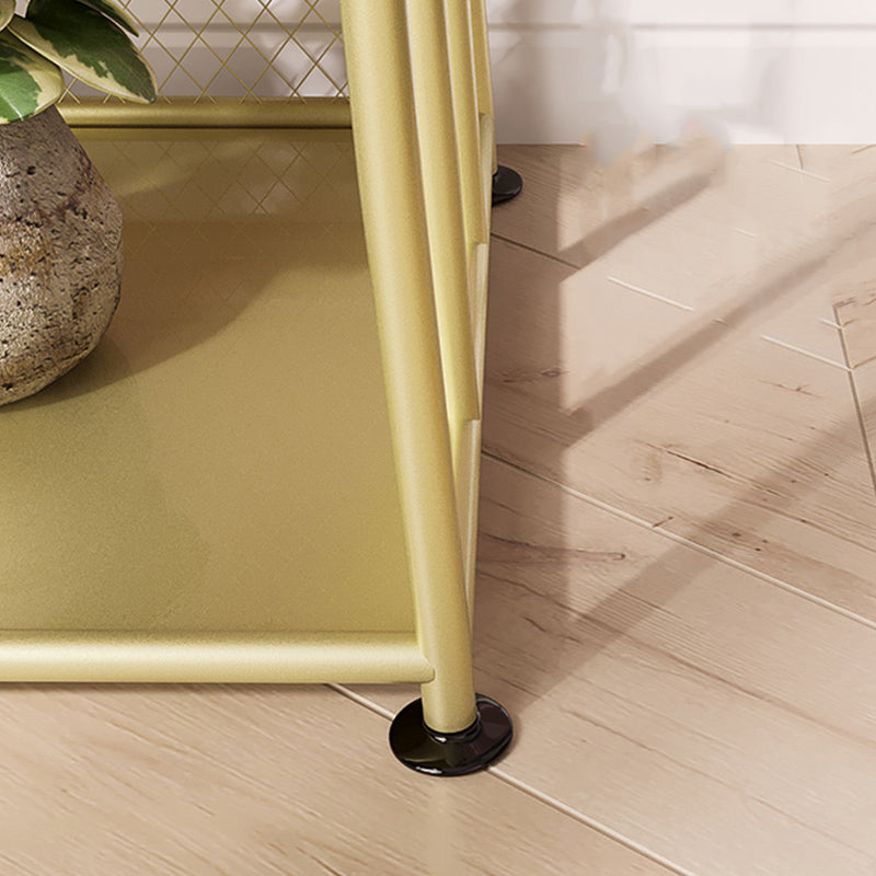 59" H Metal Nightstand Glam Iron 4-Shelf Open Storage Night Table Clearhalo 'Bedroom Furniture' 'furn' 'furn_night_stand' 'Furniture' 'night_stand' 'Nightstands' 5510716