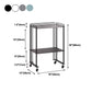 Modern 26" H Nightstand Metal Open Storage Shelves Included Bed Nightstand with Pully