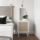 Modern 22" H Night Table Solid Wood Cabinet Included Bedside Cabinet with Legs Clearhalo 'Bedroom Furniture' 'furn' 'furn_night_stand' 'Furniture' 'night_stand' 'Nightstands' 5510743