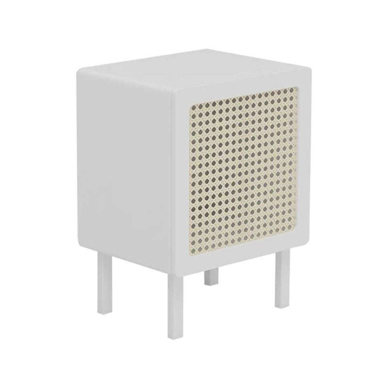 Modern 22" H Night Table Solid Wood Cabinet Included Bedside Cabinet with Legs White Clearhalo 'Bedroom Furniture' 'furn' 'furn_night_stand' 'Furniture' 'night_stand' 'Nightstands' 5510746