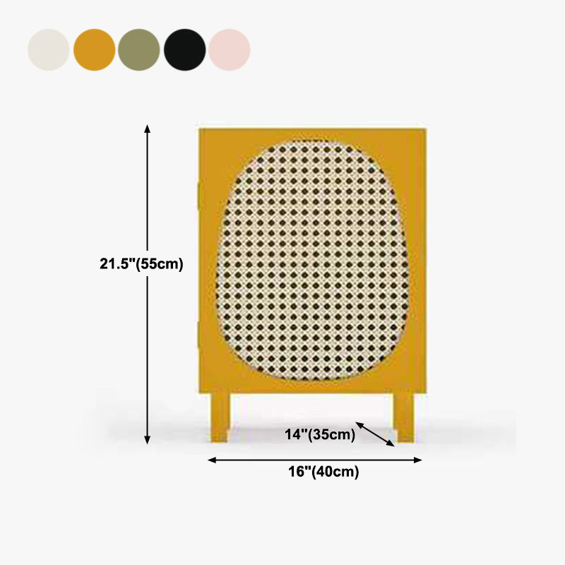 Modern 22" H Night Table Solid Wood Cabinet Included Bedside Cabinet with Legs Clearhalo 'Bedroom Furniture' 'furn' 'furn_night_stand' 'Furniture' 'night_stand' 'Nightstands' 5510758