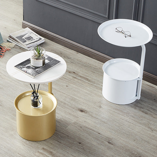 22 "H MODERNE ACCENT TAFEL NACHTSTAND METAL Open opbergbed nachtkastje