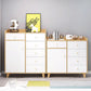 14.5 " D White Storage Chest Dresser Modern Style Storage Chest with Drawers and Doors