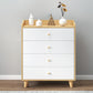 14.5 " D White Storage Chest Dresser Modern Style Storage Chest with Drawers and Doors