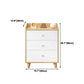 14.5 " D White Storage Chest Dresser Modern Style Storage Chest with Drawers and Doors