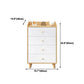 14.5 " D White Storage Chest Dresser Modern Style Storage Chest with Drawers and Doors