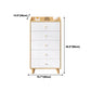 14.5 " D White Storage Chest Dresser Modern Style Storage Chest with Drawers and Doors