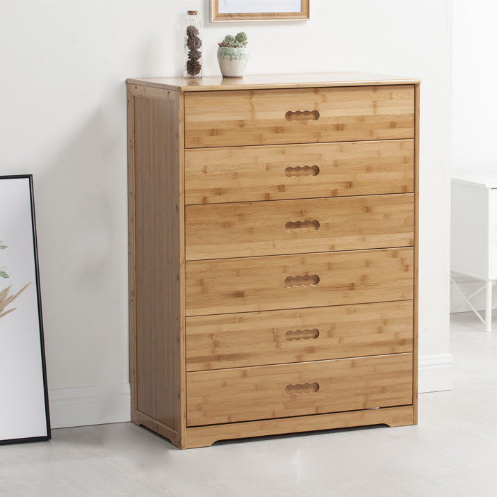 Modern Bamboo Storage Chest Dresser Bedroom Storage Chest with Drawers
