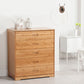 Modern Bamboo Storage Chest Dresser Bedroom Storage Chest with Drawers