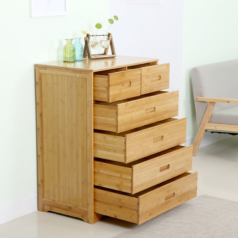 Modern Bamboo Storage Chest Dresser Bedroom Storage Chest with Drawers