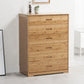 Modern Bamboo Storage Chest Dresser Bedroom Storage Chest with Drawers