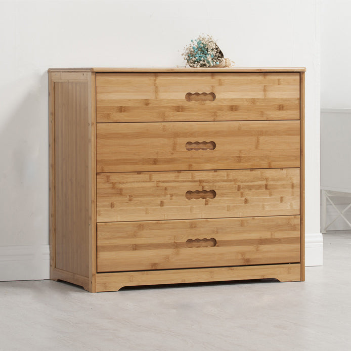 Modern Bamboo Storage Chest Dresser Bedroom Storage Chest with Drawers