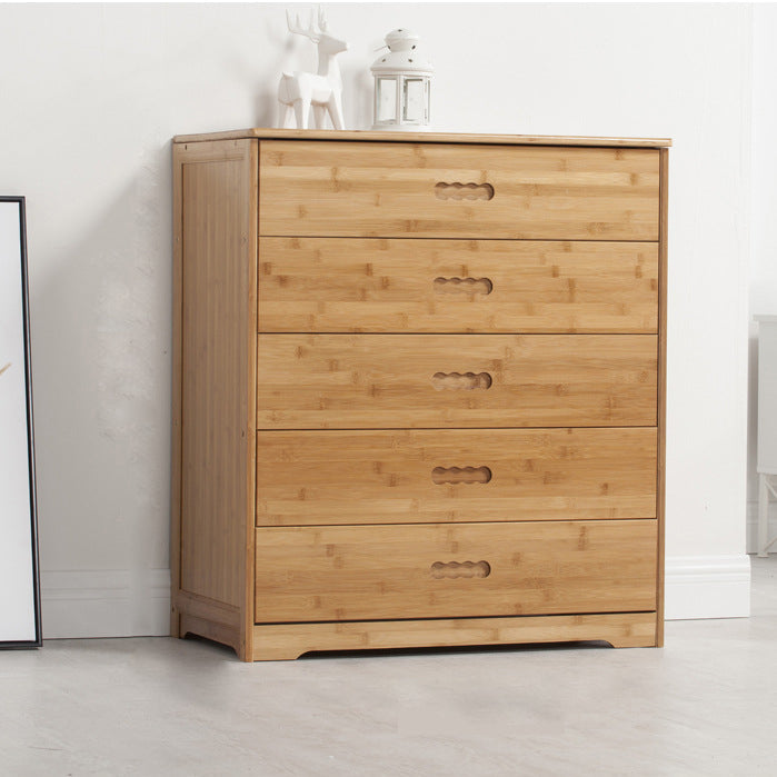 Modern Bamboo Storage Chest Dresser Bedroom Storage Chest with Drawers