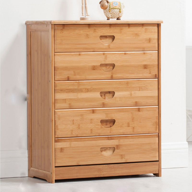 Modern Bamboo Storage Chest Dresser Bedroom Storage Chest with Drawers