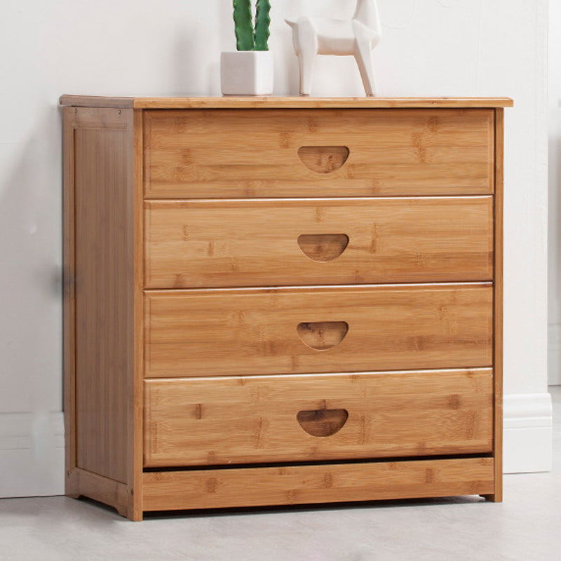 Modern Bamboo Storage Chest Dresser Bedroom Storage Chest with Drawers