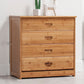 Modern Bamboo Storage Chest Dresser Bedroom Storage Chest with Drawers