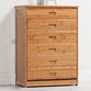 Modern Bamboo Storage Chest Dresser Bedroom Storage Chest with Drawers