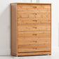 Modern Bamboo Storage Chest Dresser Bedroom Storage Chest with Drawers