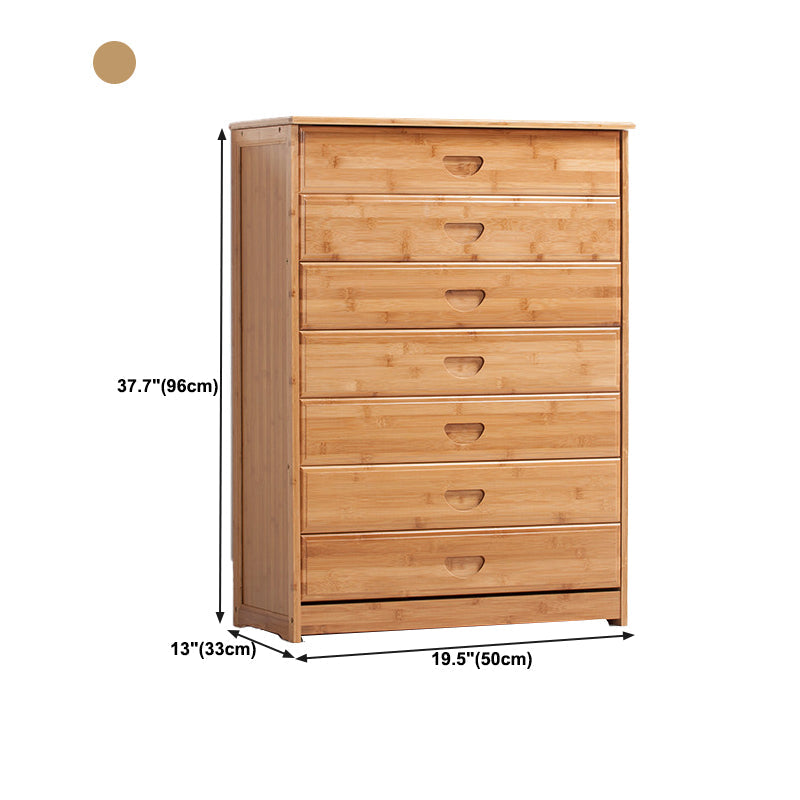 Modern Bamboo Storage Chest Dresser Bedroom Storage Chest with Drawers