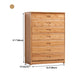 Modern Bamboo Storage Chest Dresser Bedroom Storage Chest with Drawers
