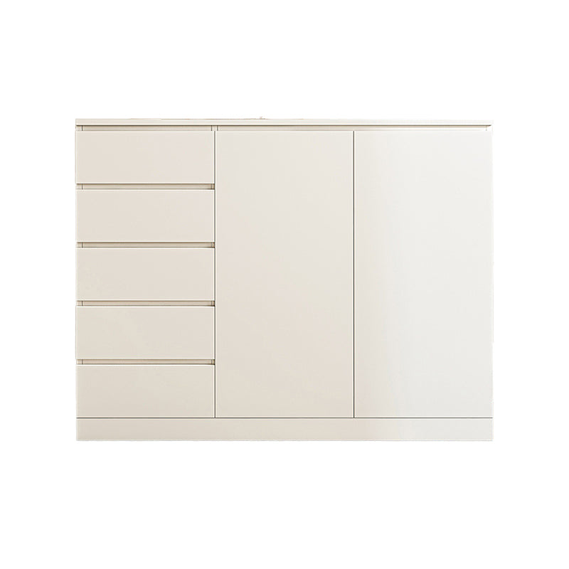 Rentage de rangement en bois moderne coffre de rangement de chambre à coucher en blanc et marron