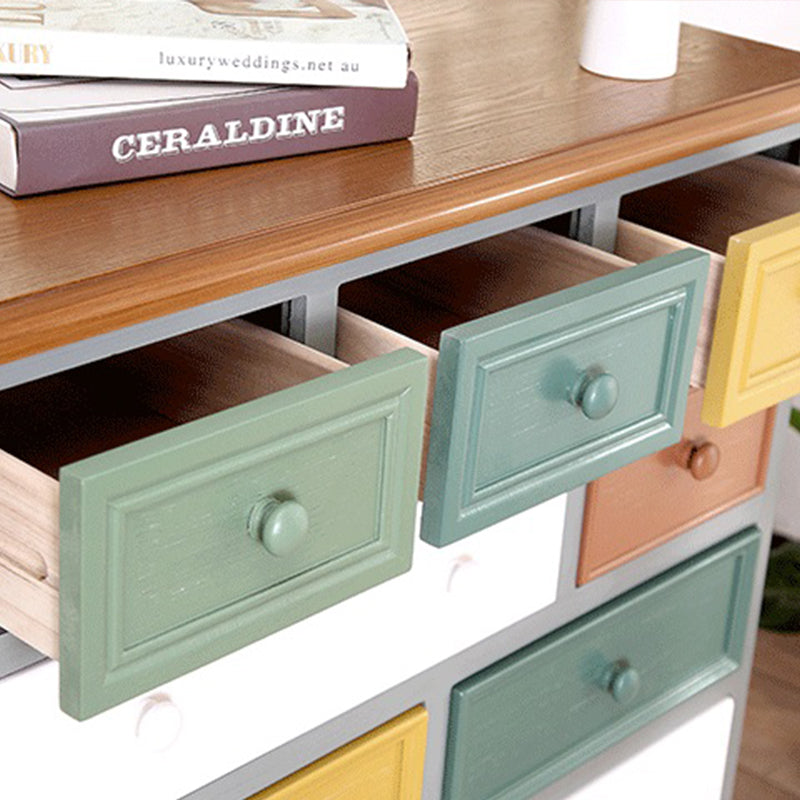 Rangement de rangement en bois rétro Rentage de chambre à coucher coffre de rangement avec tiroirs