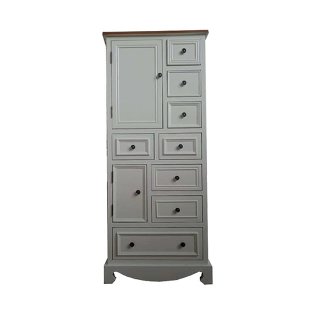 Rangement de rangement en bois rétro Rentage de chambre à coucher coffre de rangement avec tiroirs