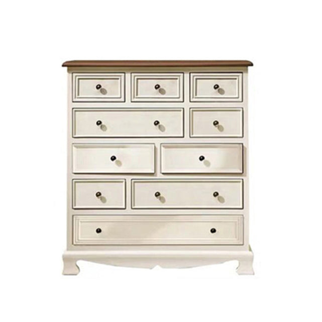 Rangement de rangement en bois rétro Rentage de chambre à coucher coffre de rangement avec tiroirs