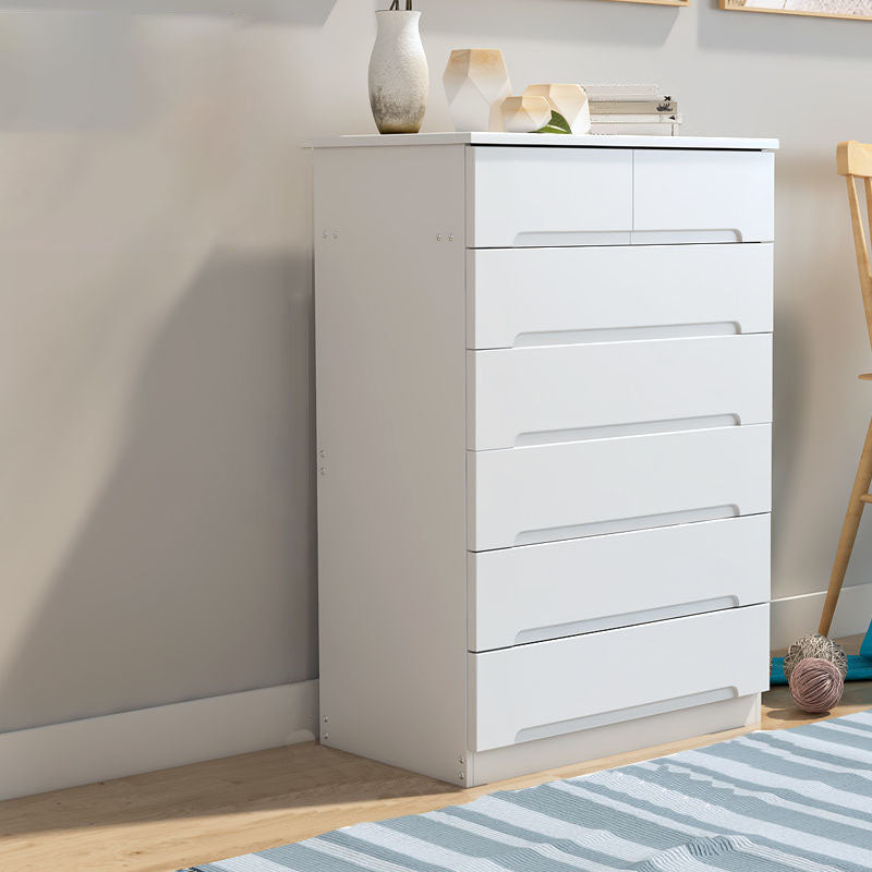 18" D Bedroom Wooden Storage Chest Dresser Modern Storage Chest for Bedside 31"L x 18"W x 46"H White Clearhalo 'Bedroom Furniture' 'Dressers & Chests' 'dressers_chests' 'furn' 'furn_dressers_chests' 'Furniture' 5511277