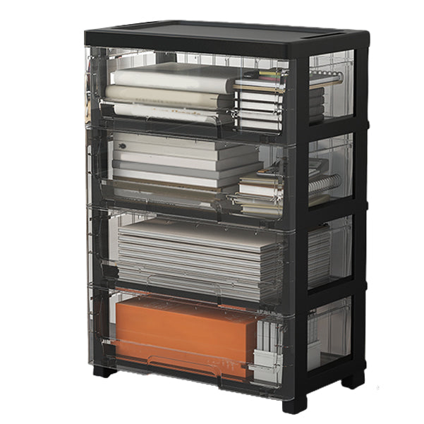 Libreria di plastica e metallo, libreria contemporanea multilivetti per l'home office