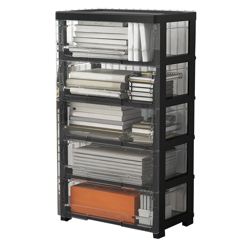 Libreria di plastica e metallo, libreria contemporanea multilivetti per l'home office