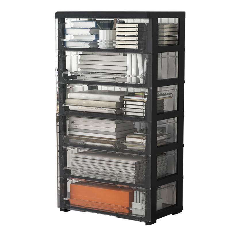 Libreria di plastica e metallo, libreria contemporanea multilivetti per l'home office