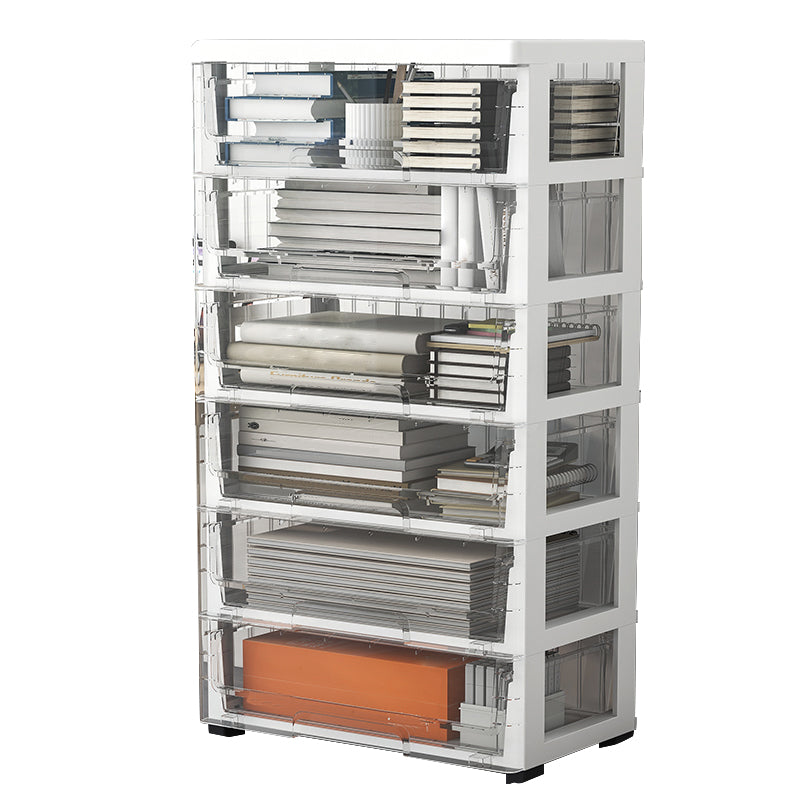 Libreria di plastica e metallo, libreria contemporanea multilivetti per l'home office