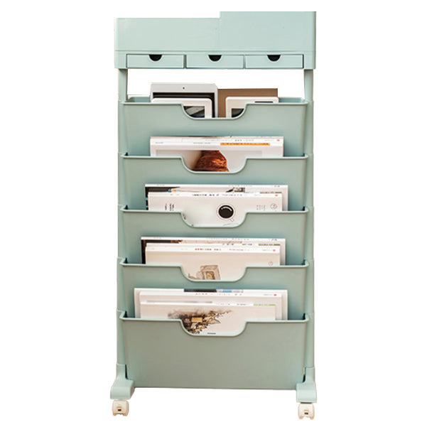 Plastic Bookshelf Contemporary Style Bookcase for Home Office