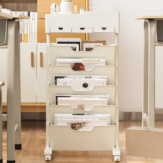 Plastic Bookshelf Contemporary Style Bookcase for Home Office