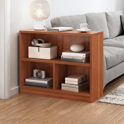 Wooden Bookcase Modern Minimalist Home Living Room Study Bookshelf 23.6"L x 11.8"W x 24"H Walnut