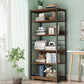 Modern Open Back Etagere Bookcase Steel Bookshelf for Home Office Clearhalo 'Bookcases' 'furn' 'furn_bookcases' 'Furniture' 'Office Furniture' 5511495