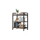 Modern Open Back Etagere Bookcase Steel Bookshelf for Home Office 24"L x 12"W x 31"H Walnut Clearhalo 'Bookcases' 'furn' 'furn_bookcases' 'Furniture' 'Office Furniture' 5511497