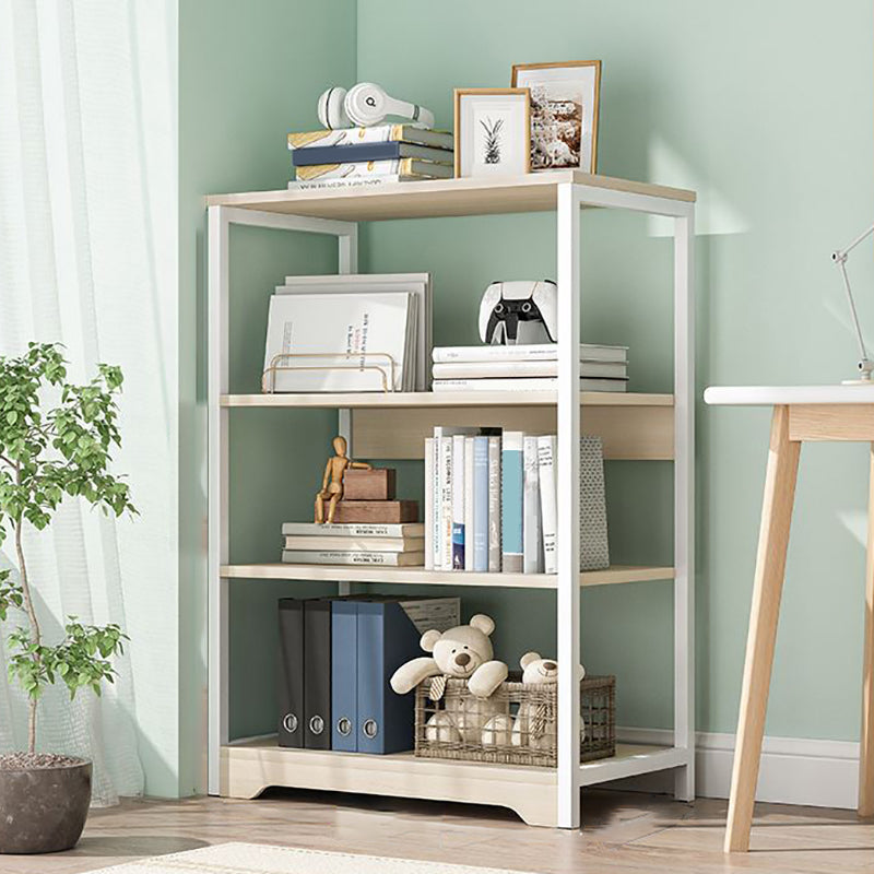 Modern Open Back Etagere Bookcase Steel Bookshelf for Home Office 23.6"L x 11.8"W x 39.4"H White Clearhalo 'Bookcases' 'furn' 'furn_bookcases' 'Furniture' 'Office Furniture' 5511503