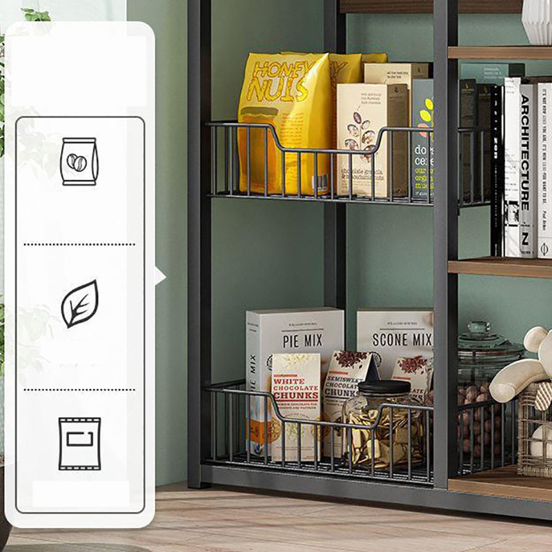 Modern Open Back Etagere Bookcase Steel Bookshelf for Home Office Clearhalo 'Bookcases' 'furn' 'furn_bookcases' 'Furniture' 'Office Furniture' 5511508